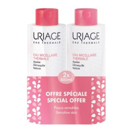 *SET* URIAGE – EAU MICELLAIRE THERMALE (SENSITIVE SKIN) 500ML X2