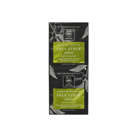 APIVITA FACE SCRUB OLIVE 2X8ML
