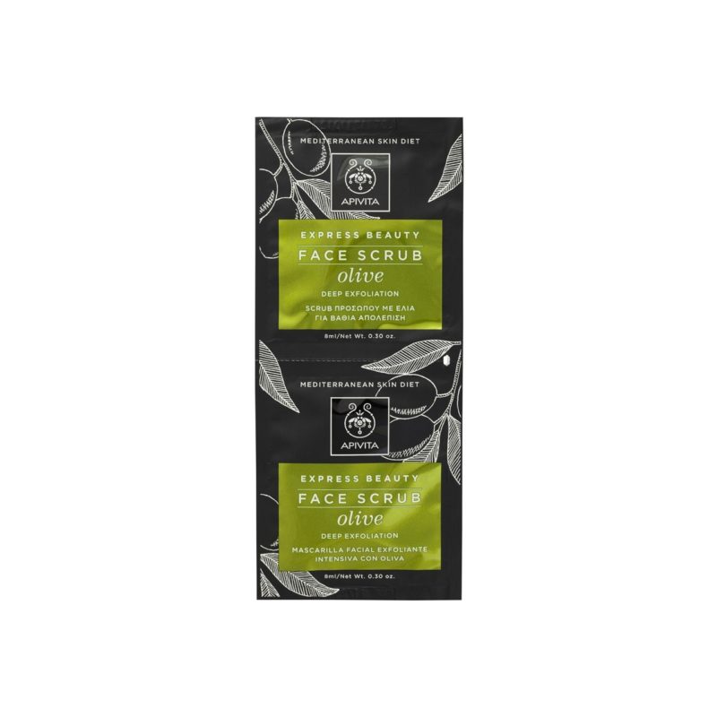 APIVITA FACE SCRUB OLIVE 2X8ML