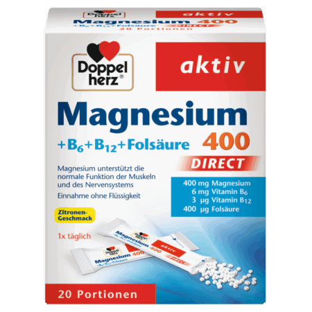 DOPPEL HERZ MAGNESIUM 400 B6+B12+FOLAT X 20 KESI