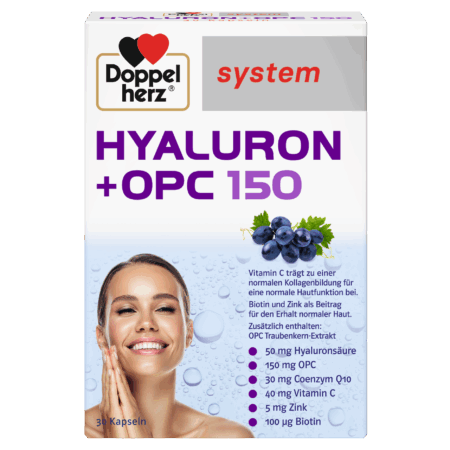 DOPPEL HERZ HYALURON + OPC 150 CAPS. X 30