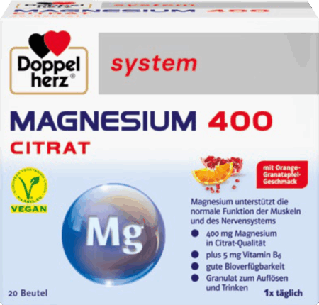 DOPPEL HERZ MAGNESIUM CITRATE 400MG X 20