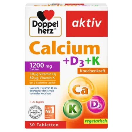 DOPPEL HERZ CALCIUM+D3+K  X 30
