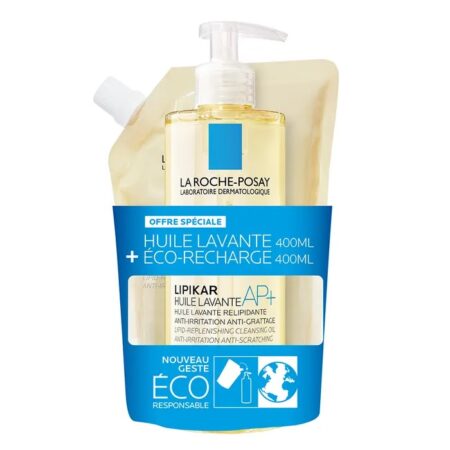 LA ROCHE POSAY- SET LIPIKAR CLEANSING OIL 400ML + REFIL 400ML